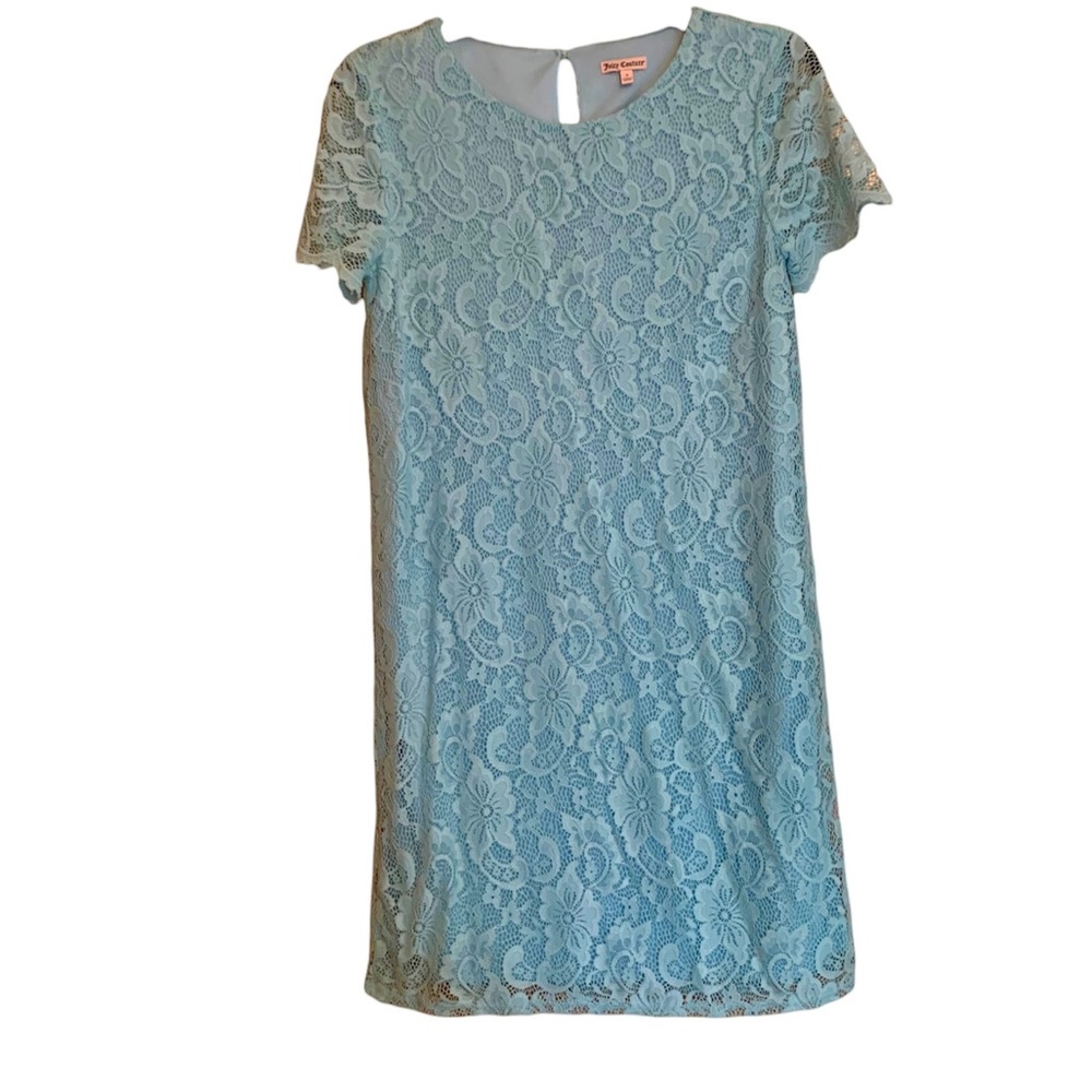 Juicy Couture Light Blue Lace Sheath Dress - size S